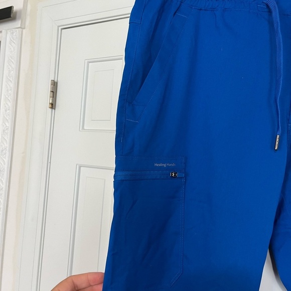 Healing Hands Purple Label•Men's Scrub Set,Solid Top + Utility Cargo Pant,Sz XL - Picture 16 of 17